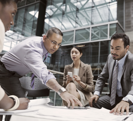 Business people working together