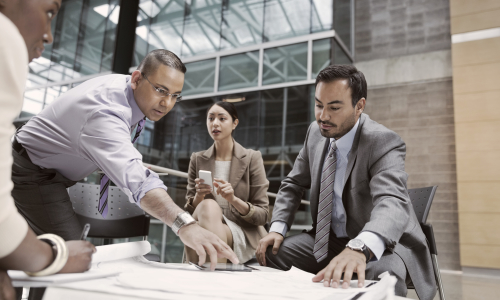 Business people working together