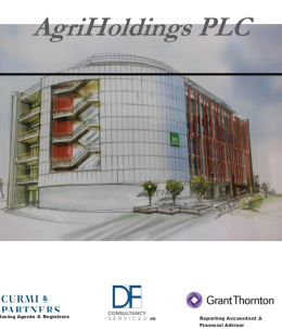 The AgriHolding p.l.c.'s full company admission document frontpage