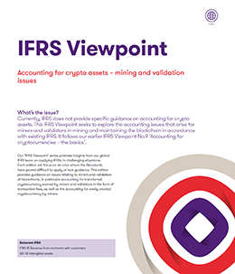 The "IFRS Viewpoint" brochure frontpage