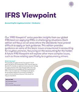 The "IFRS Viewpoint" brochure frontpage
