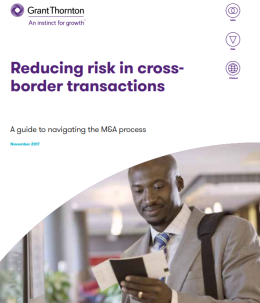 The "Reducing risk in cross-border transactions" brochure frontpage