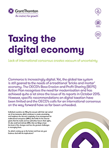 The "Taxing the digital economy" brochure frontpage