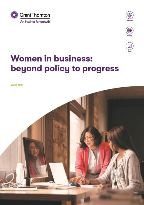 The "Women in business" brochure frontpage