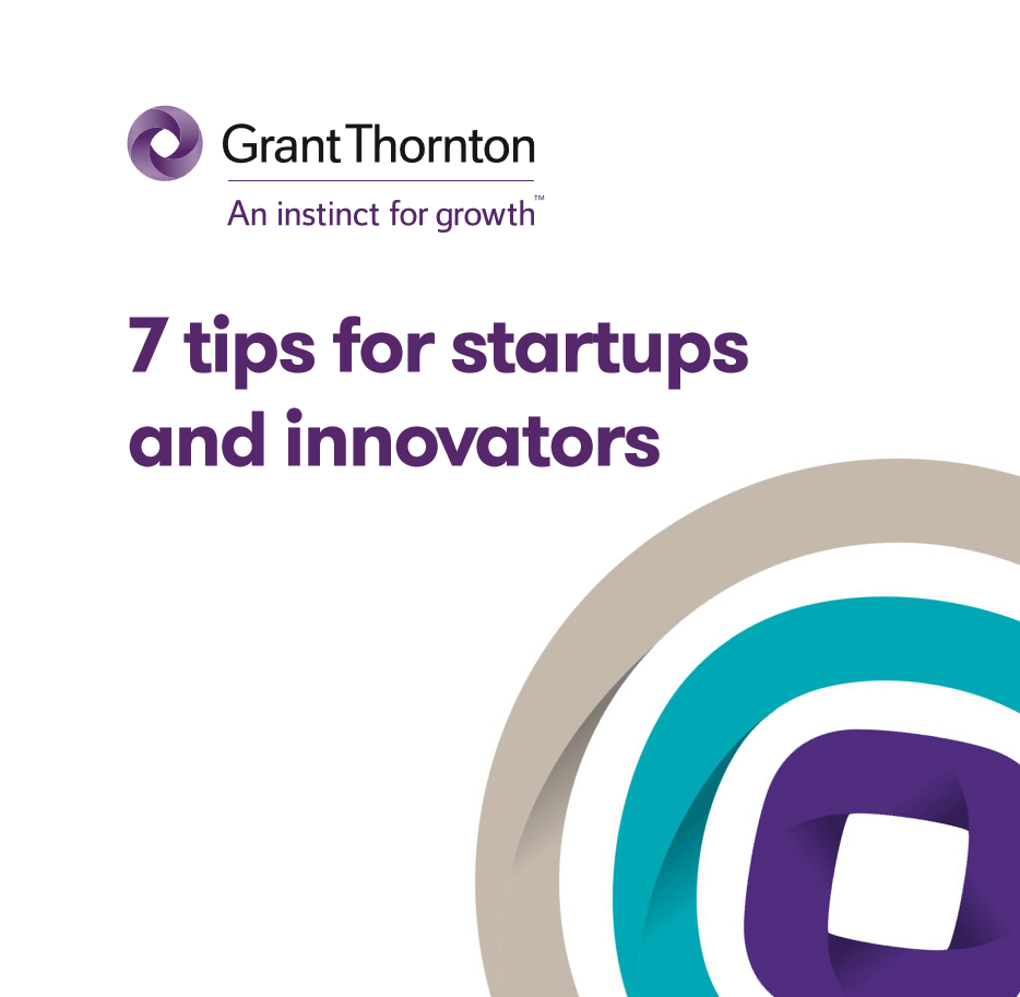 The "7 tips for start-ups and innovators" brochure frontpage