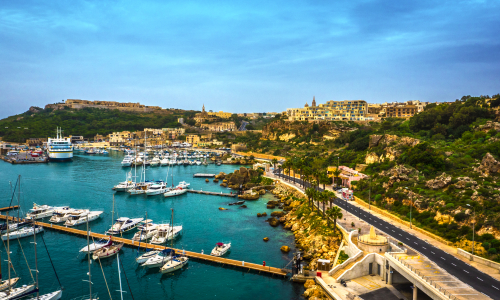 Photo of one of Malta's marina