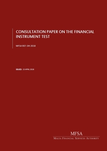 The consultation paper on the financial instrument test brochure frontpage